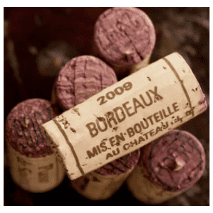 Cork from 2009 bottle of Bordeaux wine