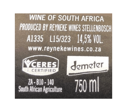 Demeter certified Reyneke Reserve Cabernet Sauvignon from Wines With Attitude