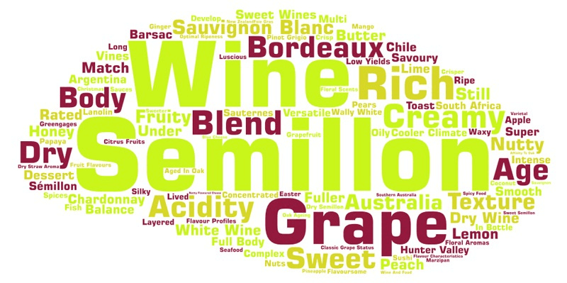 Word bubble about Semillon