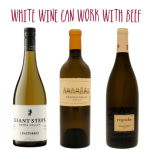 White wines with Beef Stroganoff by Wines With Attitude